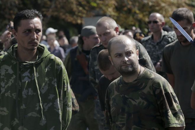 Фото 5 Марш пленных в Донецке 24 августа 2014 г.